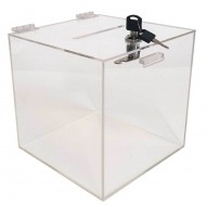 Urnă transparentă din plexiglas, cutie pentru donații, 250 mm