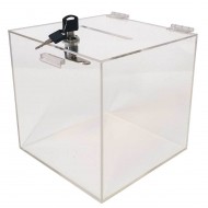 Urnă transparentă din plexiglas, cutie pentru donații, 500 mm