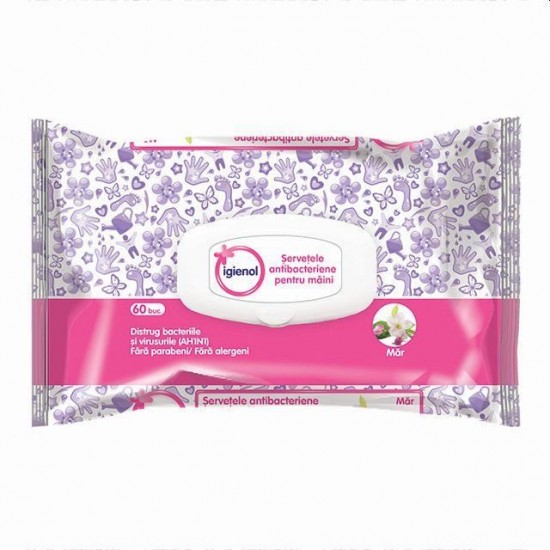 Servetele umede dezinfectante Igienol, pt multisuprafete, 40 buc/set