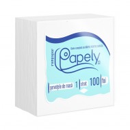 Servetele de masa Papely, celuloza alb, 1 strat, 33 x 33 cm, 100 buc/set
