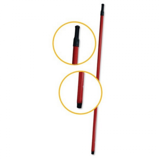 Coada metalica universala, pentru mop, acoperita cu plastic, 110cm, Anna Zaradna - rosie