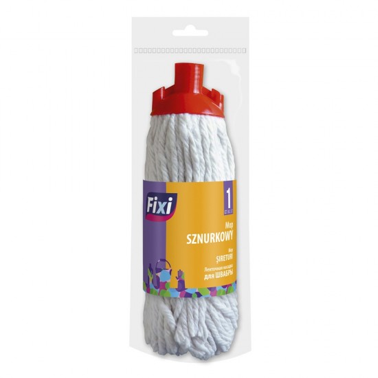 Rezerva mop standard, fasii impletite, FIXI - alba
