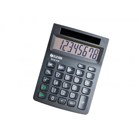 Calculator de birou ECO 8 digiți, 103,5 x 145,5 x 32,5 mm, Eleven