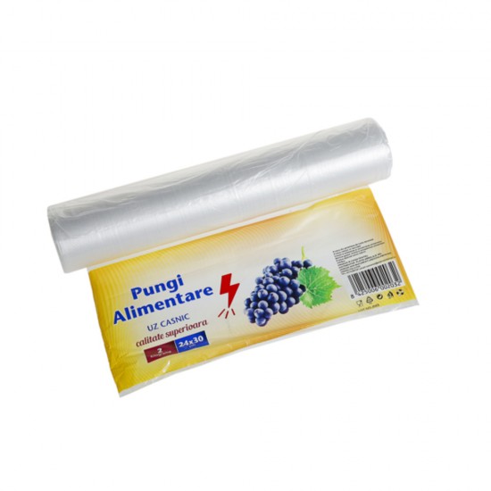 Pungi alimentare pentru uz casnic 2kg 250buc/rola