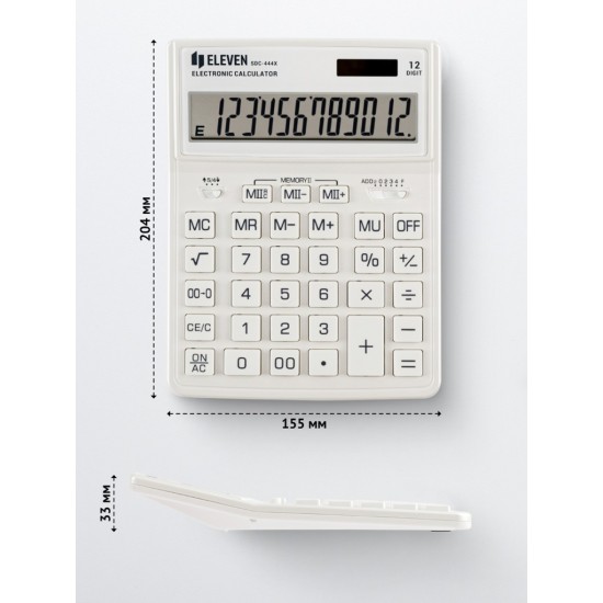 Calculator de birou 12 digiți, 204 x 155 x 33 mm, Eleven