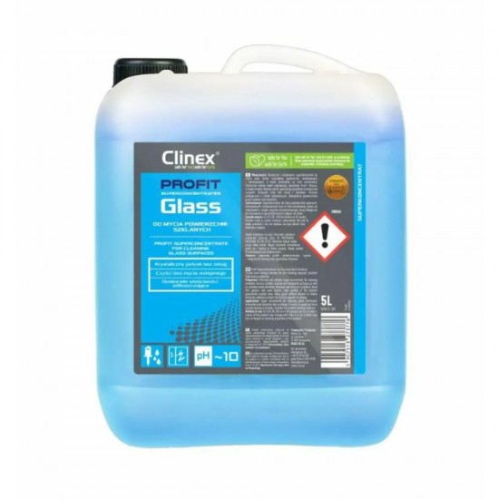 CLINEX PROFIT Glass, 5litri, solutie superconcentrata, pt curatat suprafete si obiecte din sticla
