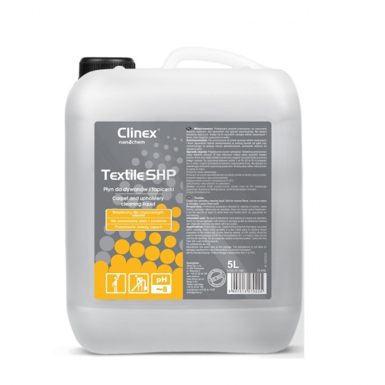 CLINEX Textile SHP, 5 litri, solutie pentru curatare covoare si tapiterie