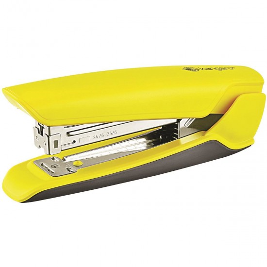 Capsator Kangaro Nowa-335/S din plastic, capse 24/6, 26/6, 30 coli, galben lemon