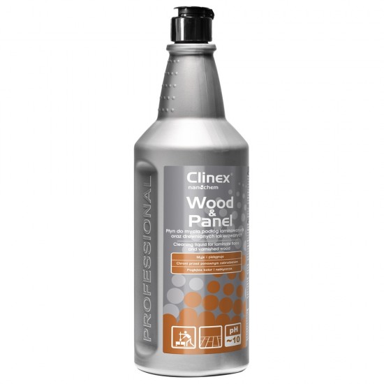 Clinex Wood & Panel, 1 litru, detergent lichid, concentrat, pt. curatare parchet si suprafete lemn