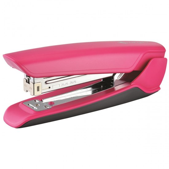 Capsator Kangaro Nowa-335/S din plastic, capse 24/6, 26/6, 30 coli, roz fucsia