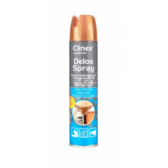 CLINEX Delos Shine, 300 ml, spray pentru curatare si intretinere mobila, cu efect de stralucire