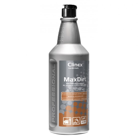 CLINEX MaxDirt, 1 litru, cu pulverizator, solutie fara spuma, pentru suprafete murdare de grasime