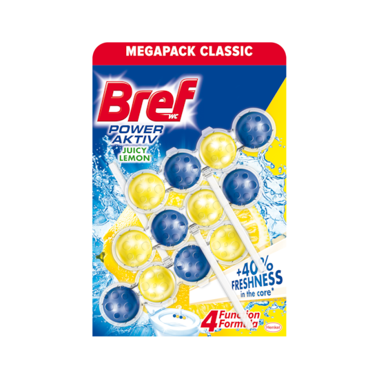 Bref Odorizant toaleta Power Aktiv Lemon 3x50 g