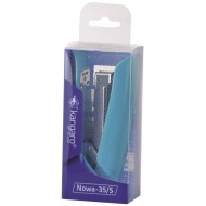 Capsator Kangaro Nowa-35/S din plastic, capse 24/6, 26/6, 25 coli, turcoaz