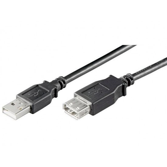 Cablu USB 2.0 1.8m A tata la A mama, negru EXT-LC-BK/1,8-BU (prelungitor usb)