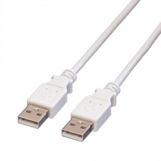 Cablu USB 2.0 Tip A - A 1.8m Alb