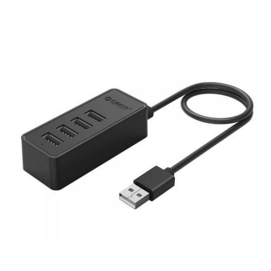 Hub USB Orico W5P-U2, 4x USB 2.0, 100cm Black, W5P-U2-100-BK-PRO