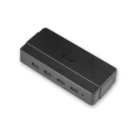 Hub USB cu alimentare I-tec U3HUB445, 4x USB 3.0, Black