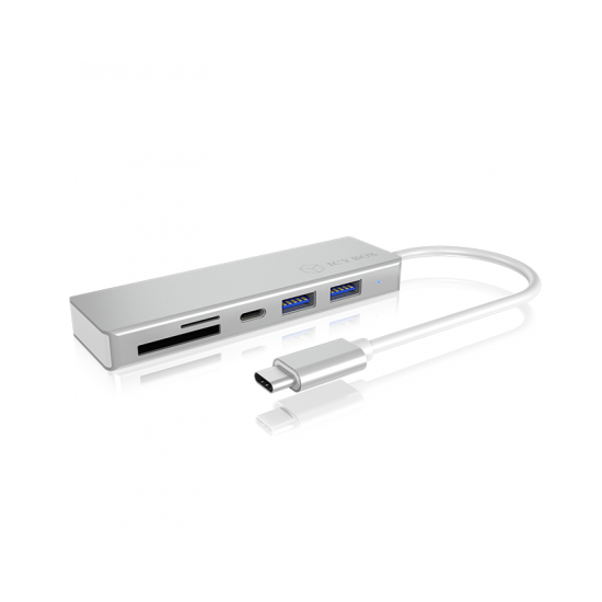 Hub USB Raidsonic IcyBox IB-HUB1413-CR, 2x USB 3.0, 1x USB-C, Silver