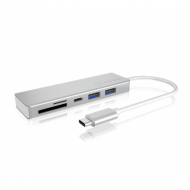 Hub USB Raidsonic IcyBox IB-HUB1413-CR, 2x USB 3.0, 1x USB-C, Silver