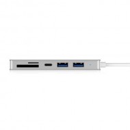 Hub USB Raidsonic IcyBox IB-HUB1413-CR, 2x USB 3.0, 1x USB-C, Silver