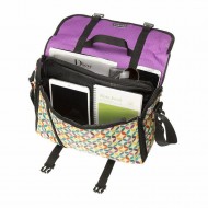 Geanta reversibila ZIPIT, cu husa laptop 14 inch - cercuri colorate