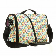Geanta reversibila ZIPIT, cu husa laptop 14 inch - cercuri colorate