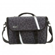 Geanta reversibila ZIPIT, cu husa laptop 14 inch - forme geometrice