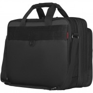 Geanta Wenger Double-Gusset 16", tripla protectie, Negru/Gri