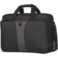 Geanta Wenger Double-Gusset 16", tripla protectie, Negru/Gri