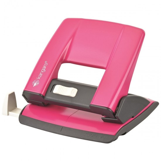 Perforator Kangaro Aion-20/S din metal, 20 coli, roz fucsia