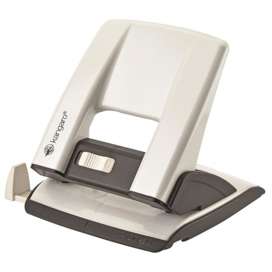 Perforator Kangaro Aion-30 din metal, 30 coli, alb metalizat
