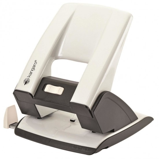 Perforator Kangaro Aion-40 din metal, 40 coli, alb metalizat