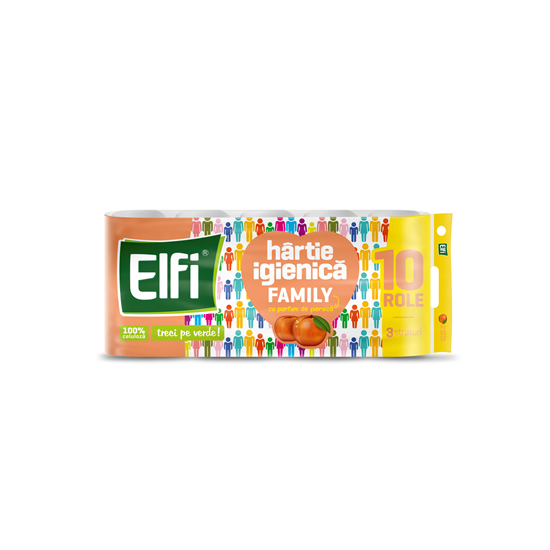 Hartie Igienica cu Piersica 3 Straturi 10 role Elfi