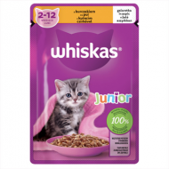 Whiskas Junior Hrană Umedă pentru Pisoi cu Pasăre în Sos, 85 g