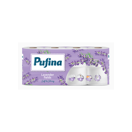 Hartie Igienica in 3 Straturi PUFINA 8 Role