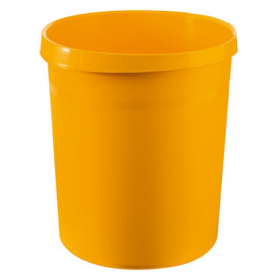 Cos de birou pentru hartii, 18 litri, HAN Grip - galben
