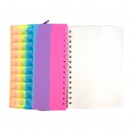 Caiet A5 80 file coperta cu penar silicon Pop-it - model catelus
