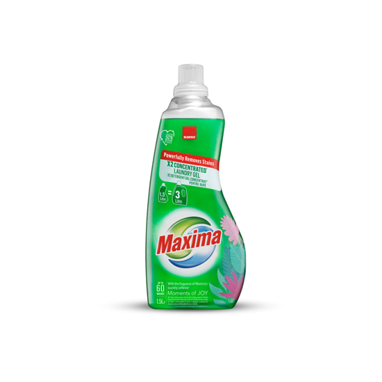 Detergent gel concentrat pentru rufe Sano Maxima Joy, 60 spalari, 1.5 l