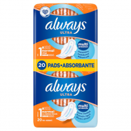 Absorbante Always Ultra Normal cu aripioare, 20 buc