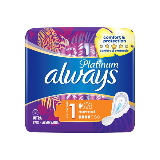 Absorbante Always Platinum Normal Size 1 8 bucati