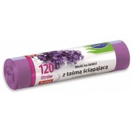 Saci menajeri LDPE, Lavanda, 120 L, 10 buc/rola Stella