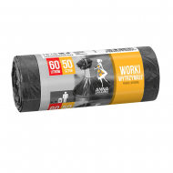 Saci menajeri HDPE, 60 l, 50 bucati/rola, negru