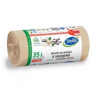 Saci de gunoi cu urechi, parfumati, aroma vanilie, 35L, ​​24 buc, Stella
