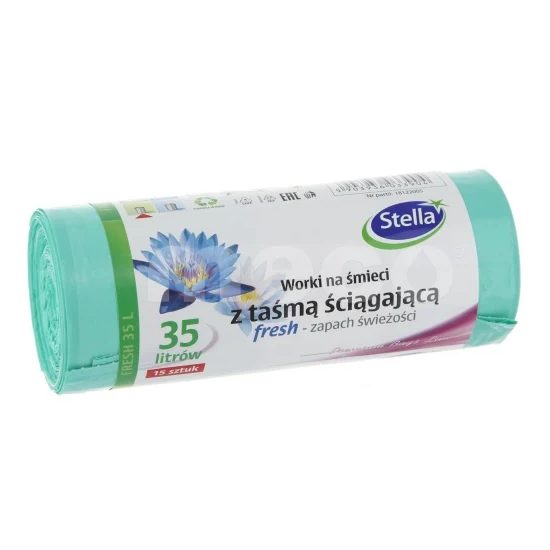 Saci menajeri fresh cu snur Stella 35 litri 15 bucati