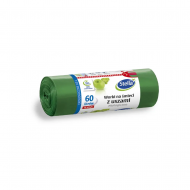 Saci menajeri 60 Litri, 10 bucati, Stella, Ecologici, LDPE verde,multitop