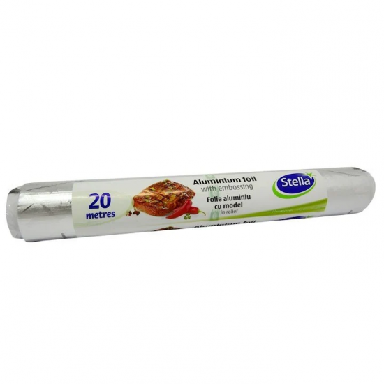 Folie aluminiu, 13 microni, 20 m/rola Stella