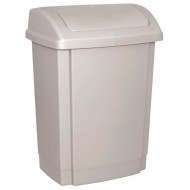 Cos din plastic OFFICE Products cu capac batant, 15 litri, gri