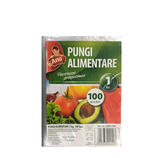 Pungi alimentare Ana , 1kg ,100 buc
