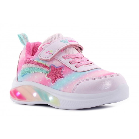 Pantofi pentru copii Wink roz cu led intermitent